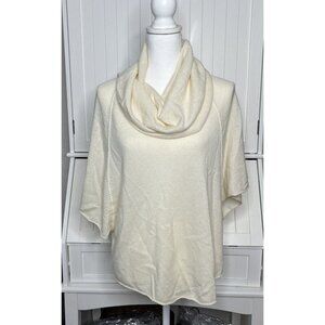 Joie Poncho Sweater Cashmere Wool Blend‎ Cream Knit Size Small
